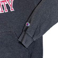 Load image into Gallery viewer, Champion FAIRFIELD UNIVERSITY College Spellout Graphic Grey Pullover Hoodie
