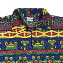 Load image into Gallery viewer, Vintage 90&#39;s PUZZLE Crazy Abstract Patterned 1/4 Zip Pullover Fleece Sweatshirt
