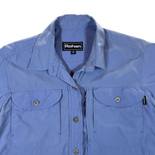 Load image into Gallery viewer, ROHAN &quot;On Route&quot; Blue Polyamide Short Sleeve Utility Shirt
