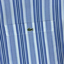 Load image into Gallery viewer, Vintage LACOSTE Blue White Multi Striped Short Sleeve Cotton Shirt
