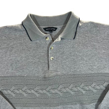 Load image into Gallery viewer, Vintage Jason Jones Cable Knit Panel Grey Collared Sweatshirt
