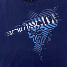 Load image into Gallery viewer, Animal Classic Logo Spellout Surfer Graphic Navy Blue Cotton T-Shirt

