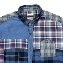 Load image into Gallery viewer, NAPAPIJRI Geographic &quot;Regular Fit&quot; Patchwork Plaid Check Long Sleeve Cotton Shirt
