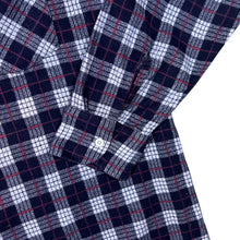 Load image into Gallery viewer, Vintage Huihuan Black White Grey Red Plaid Check Cotton Long Sleeve Flannel Shirt
