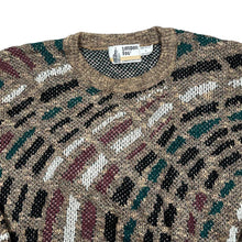 Load image into Gallery viewer, Vintage 90&#39;s LONDON FOG Made In USA Grandad Patterned Acrylic Knit Crewneck Sweater Jumper
