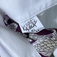 Load image into Gallery viewer, Early 00's Kamax Y2K Traditional Dragon Patterned Panel White Short Sleeve Shirt
