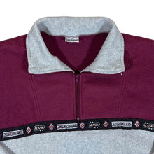 Load image into Gallery viewer, Vintage MARCEL CLAIR &quot;Alaska&quot; Tape Colour Block 1/4 Zip Pullover Fleece Sweatshirt
