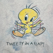 Load image into Gallery viewer, Vintage LOONEY TUNES (1994) &quot;Tweety In A Flap!&quot; Character Graphic Tie Dye Crewneck Sweatshirt
