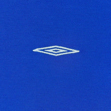 Load image into Gallery viewer, Umbro England Football Embroidered Logo Blue Short Sleeve Polo Shirt

