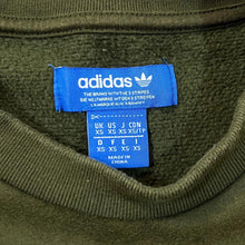 Load image into Gallery viewer, ADIDAS Classci Trefoil Logo Three Stripe Khaki Green Crewneck Sweatshirt
