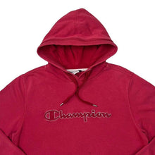 Load image into Gallery viewer, Champion American Classics Embroidered Big Spellout Red Pullover Hoodie
