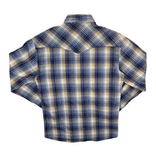 Load image into Gallery viewer, Vintage Rustler By Wrangler Cowboy Western Plaid Check Popper Long Sleeve Shirt
