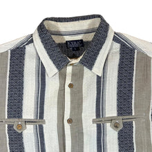 Load image into Gallery viewer, Vintage K'ERA ACTIVEWEAR Patterned Striped Short Sleeve Flannel Shirt
