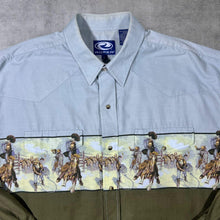 Load image into Gallery viewer, Vintage Roper Cowboy Western Patterned Popper Long Sleeve Cotton Shirt
