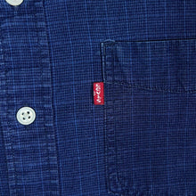 Load image into Gallery viewer, LEVI&#39;S Classic Navy Blue Check Long Sleeve Cotton Shirt
