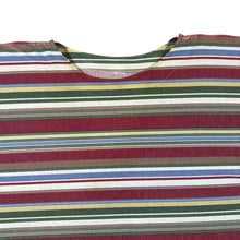 Load image into Gallery viewer, Vintage 90&#39;s Multi Colour Striped Short Sleeve T-Shirt
