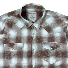 Load image into Gallery viewer, Garcia Jeans Cowboy Western Style Plaid Check Popper Long Sleeve Shirt

