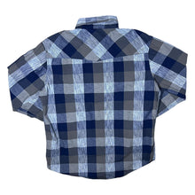 Load image into Gallery viewer, Coastal Cowboy Western Style Plaid Check Popper Long Sleeve Shirt
