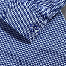 Load image into Gallery viewer, FootJoy 1857 Classic Blue White Check Golf Long Sleeve Button-Up Shirt
