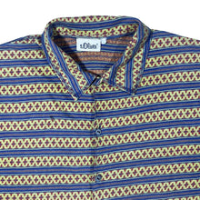 Load image into Gallery viewer, Vintage S.Oliver Crazy Abstract Patterned Striped Short Sleeve Cotton Shirt
