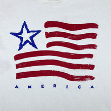 Load image into Gallery viewer, Vintage 90&#39;s AMERICA Souvenir Flag Spellout Graphic White Single Stitch T-Shirt

