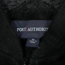 Load image into Gallery viewer, Vintage PORT AUTHORITY Black Genuine Real Suede Leather Bomber Jacket
