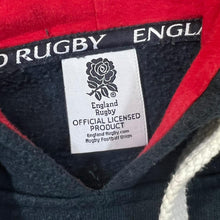 Load image into Gallery viewer, ENGLAND RUGBY &quot;Pride Of England&quot; Embroidered Logo Navy Blue Pullover Hoodie
