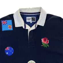 Load image into Gallery viewer, Early 00&#39;s COTTON TRADERS Rugby World Cup Embroidered Crest Long Sleeve Rugby Polo Shirt
