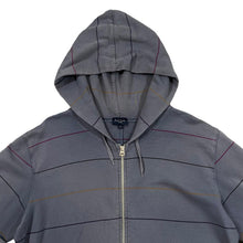 Load image into Gallery viewer, PAUL SMITH JEANS Classic Multi Striped Faded Grey Zip Hoodie
