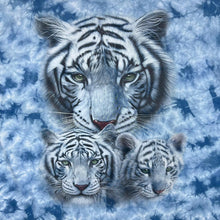 Load image into Gallery viewer, Vintage Rock Eagle White Tiger Animal Wildlife Graphic Blue Tie Dye T-Shirt
