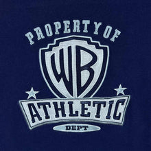 Load image into Gallery viewer, Vintage WARNER BROS (2002) &quot;Atheltic Dept.&quot; Embroidered Logo Spellout V-Neck T-Shirt
