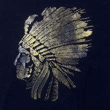 Load image into Gallery viewer, Vintage Mozang (1992) Native American Chieftain Gold Foil Graphic Single Stitch T-Shirt
