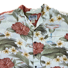 Load image into Gallery viewer, Early 00&#39;s BIG DOGS Hawaiian Tropical Floral Patterned Rayon Open Collar Short Sleeve Shirt
