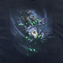 Load image into Gallery viewer, Vintage 90&#39;s HARLEQUIN Wolf Animal Nature Wildlife Black Graphic T-Shirt
