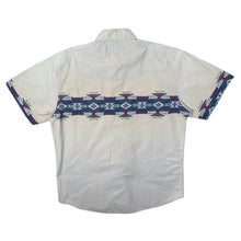 Load image into Gallery viewer, Vintage Rustler By Wrangler Cowboy Western Aztec Patterned Popper Short Sleeve Shirt
