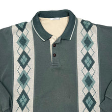 Load image into Gallery viewer, Vintage 90&#39;s ST MICHAEL Marks &amp; Spencer Argyle Check Knit Panel Collared Sweatshirt
