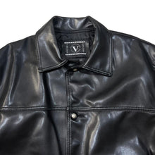 Load image into Gallery viewer, Vintage CONFECTION Made In Italy Faux Black Leather Button Jacket
