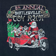 Load image into Gallery viewer, Vintage BARTLESVILLE TOY RUN (1995) Biker Souvenir Graphic Black Single Stitch T-Shirt
