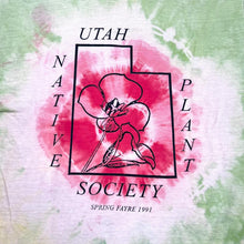 Load image into Gallery viewer, Vintage UTAH NATURE PLANT SOCIETY &quot;Spring Fayre 1991&quot; Souvenir Graphic Single Stitch Tie Dye T-Shirt
