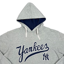 Load image into Gallery viewer, Majestic MLB NEW YORK YANKEES Embroidered Big Baseball Logo Spellout Pullover Hoodie

