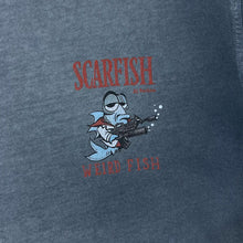 Load image into Gallery viewer, Early 00's Weird Fish "Scarfish" Parody Graphic Faded Grey Distressed T-Shirt
