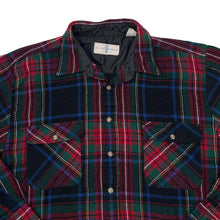 Load image into Gallery viewer, Vintage RIVER TRADER Lumberjack Tartan Plaid Check Acrylic Long Sleeve Flannel Shirt
