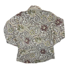 Load image into Gallery viewer, Two Flowers Paisley Patterned Western Style Popper Long Sleeve Shirt
