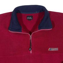 Load image into Gallery viewer, Vintage VAN VAAN Colour Block Red 1/4 Zip Fleece Sweatshirt
