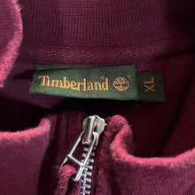 Load image into Gallery viewer, Early 00&#39;s TIMBERLAND Classic Mini Logo Burgundy Zip Sweatshirt
