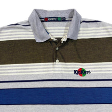 Load image into Gallery viewer, Vintage KICKERS Classic Multi Striped Embroidered Mini Logo Short Sleeve Polo Shirt
