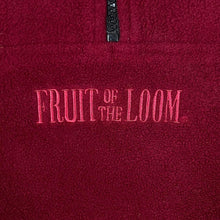 Load image into Gallery viewer, Vintage FRUIT OF THE LOOM Classic Embroidered Logo 1/4 Zip Pullover Fleece Sweatshirt
