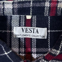 Load image into Gallery viewer, Vintage Vesta Red White Black Grey Plaid Check Long Sleeve Flannel Shirt
