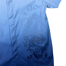 Load image into Gallery viewer, Early 00&#39;s Gothic Y2K Dragon Graphic Blue Gradient Short Sleeve Shirt

