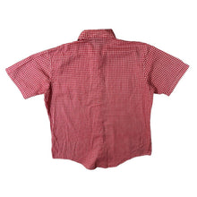 Load image into Gallery viewer, Vintage Desica Cowboy Western Red White Check Popper Short Sleeve Shirt
